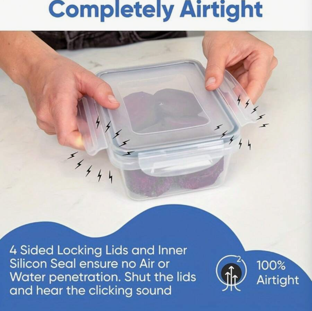 12 Pack Food Storage Containers With Airtight Lids, Meal Prep Containers, Lunch Office Meal For Freezer And Dishwasher.（food-grade PP）