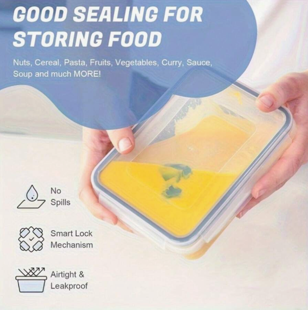 12 Pack Food Storage Containers With Airtight Lids, Meal Prep Containers, Lunch Office Meal For Freezer And Dishwasher.（food-grade PP）